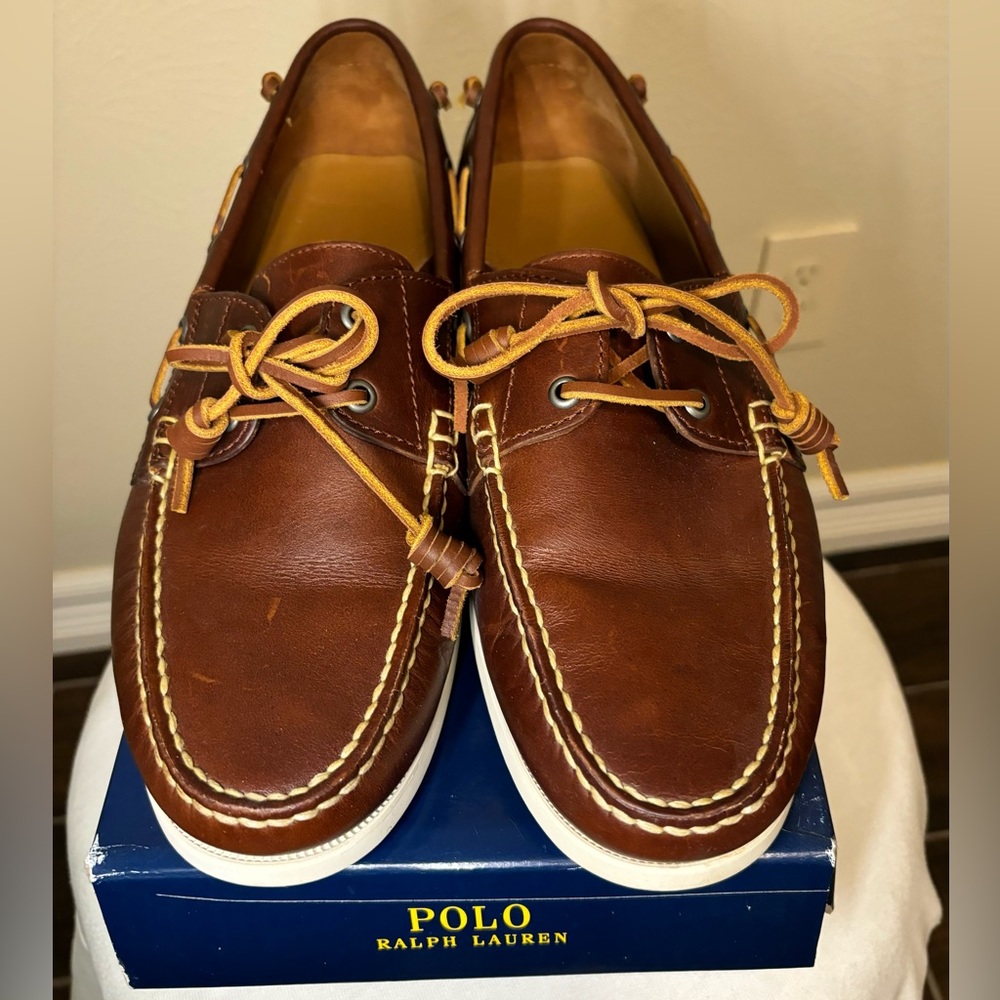 Polo Ralph Lauren Merton Leather Boat Shoe size 13 slightly worn - Picture 6 of 7